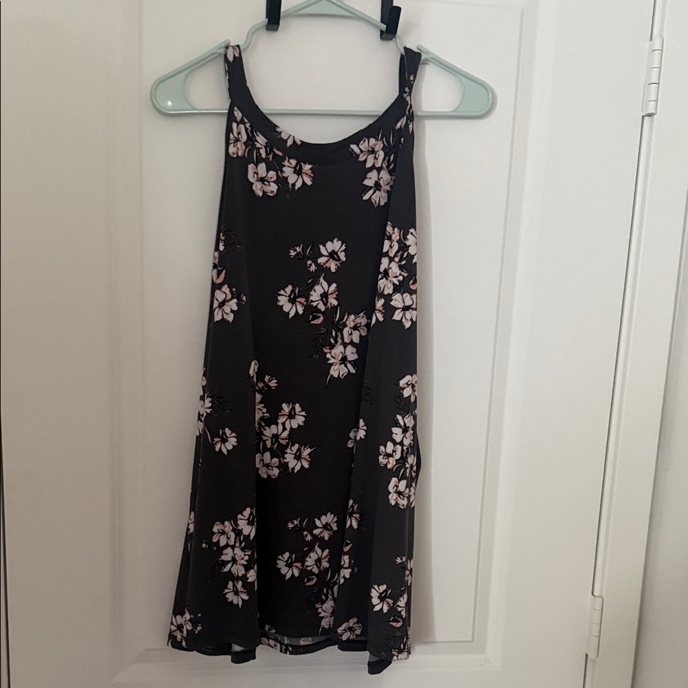 Chic Floral grey and Pink Tank Top